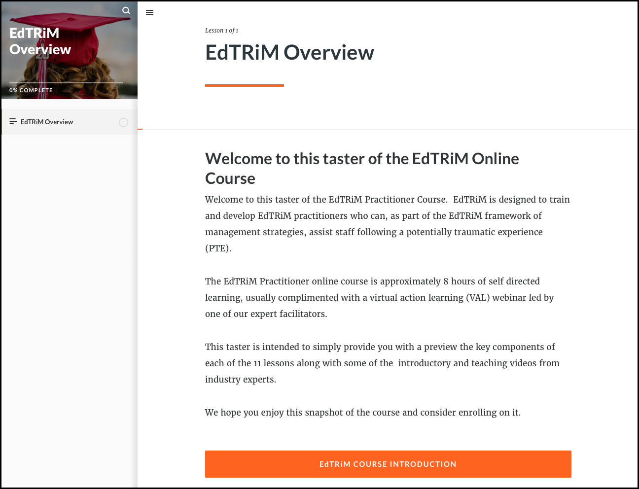 EdTRiM courses now available online
