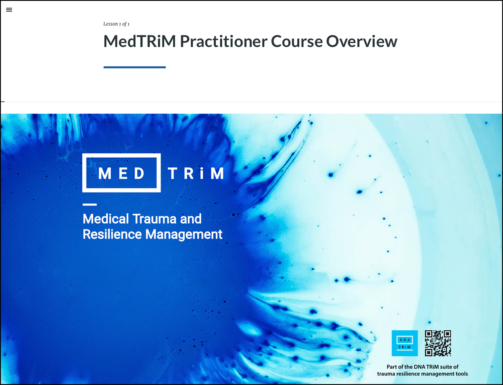 MedTRiM courses now available online